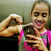 Teen muscle girl Gymnast Christal